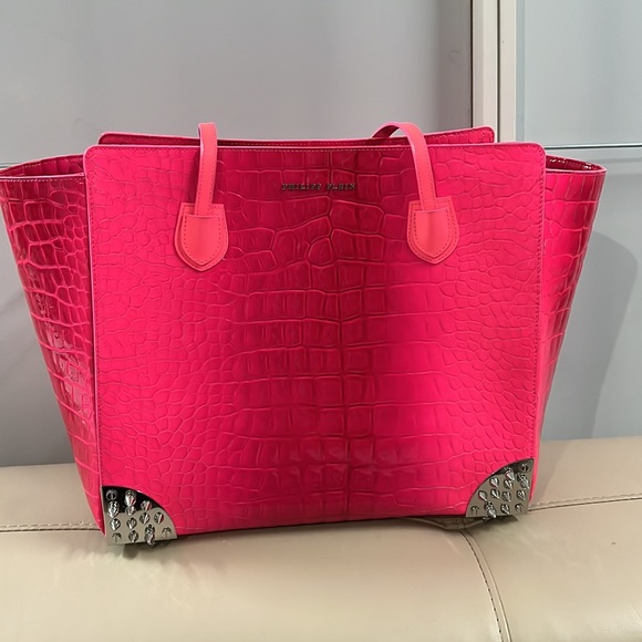 Philipp Plein pink ombré  croc-style tote - Picture 7 of 16